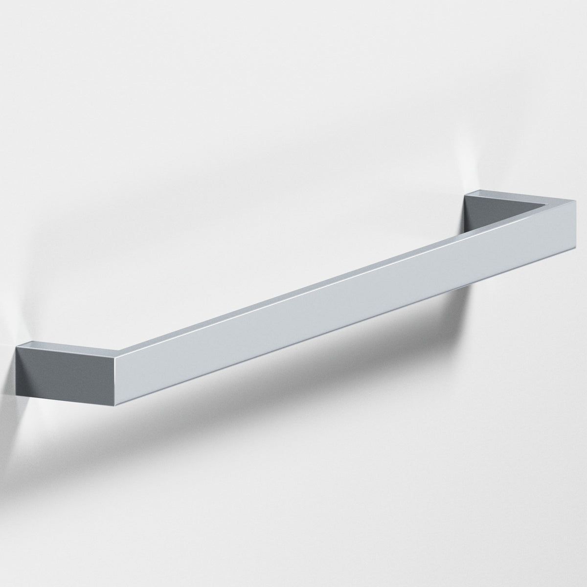 Colonial Bronze 746 Rectangular Pull with Rounded Back, 5/8 in Wide - Polished Chrome