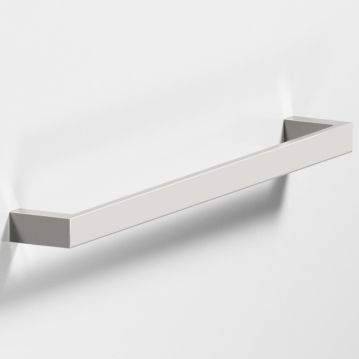 Colonial Bronze 747 Rectangular Pull with Rounded Back, 3/4 in Wide - Polished Nickel