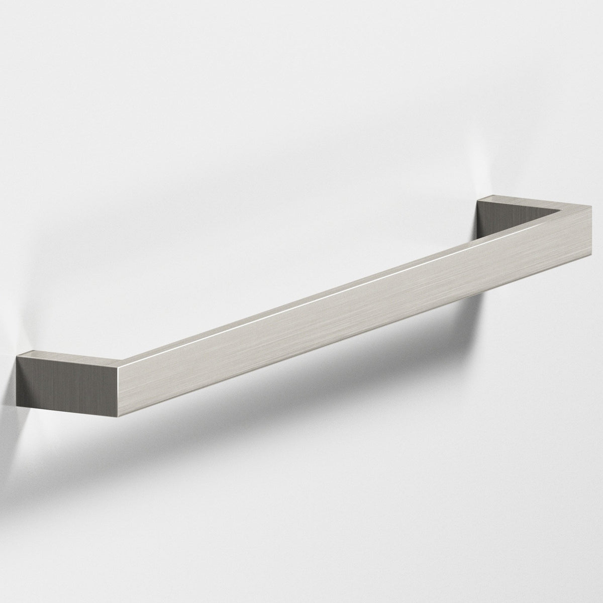 Colonial Bronze 845 Rectangular Pull with Rounded Back, 1 in Wide - Nickel Stainless