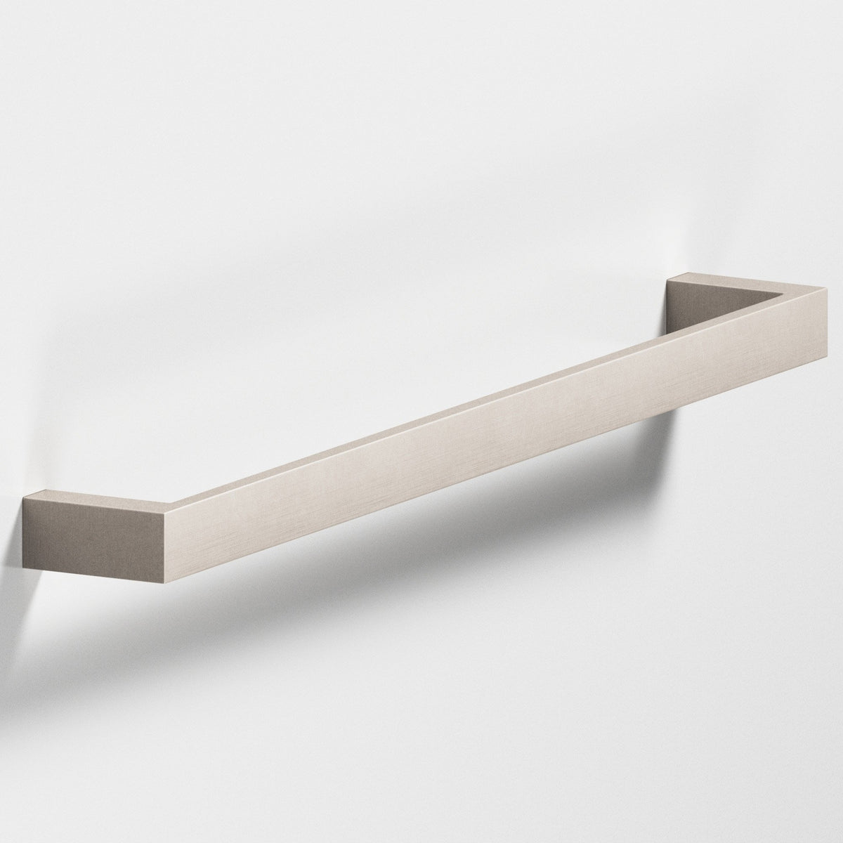 Colonial Bronze 746 Rectangular Pull with Rounded Back, 5/8 in Wide - Matte Satin Nickel