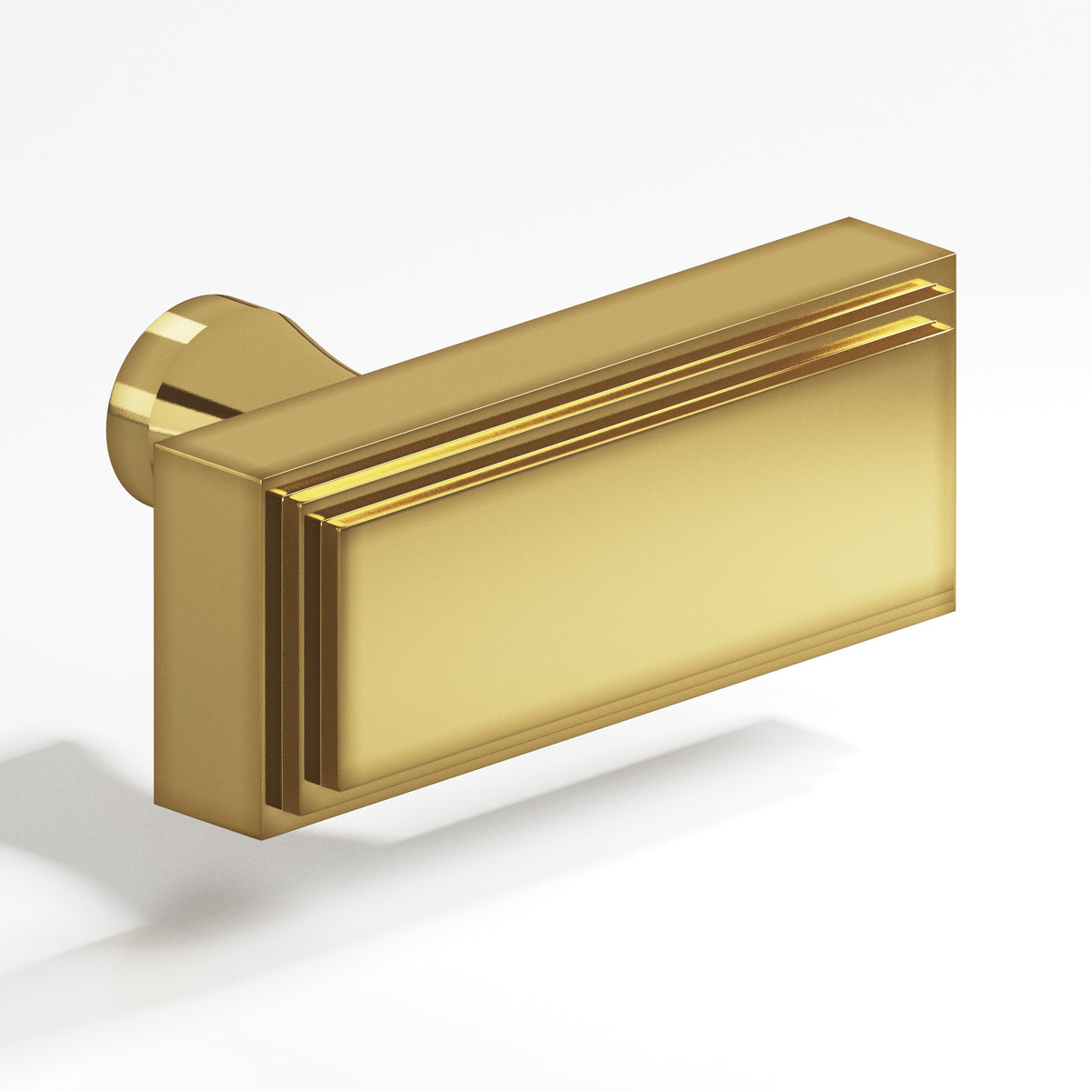 Colonial Bronze 940 Stepped Rectangular T-Knob with Flared Post, 2 in - Antique Bronze