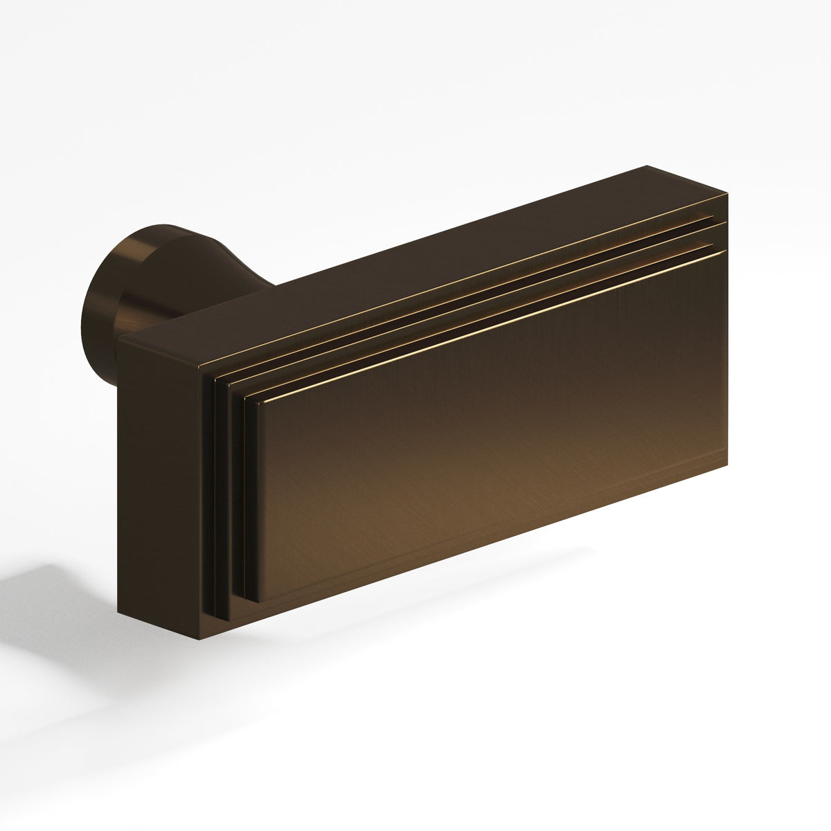 Colonial Bronze 940 Stepped Rectangular T-Knob with Flared Post, 2 in