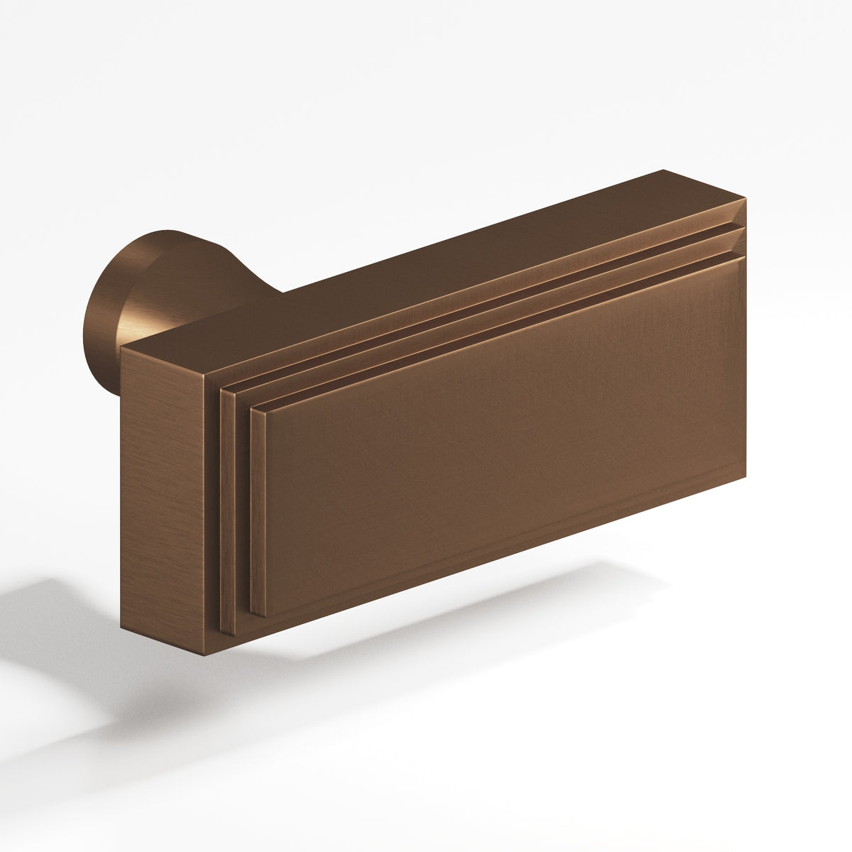 Colonial Bronze 940 Stepped Rectangular T-Knob with Flared Post, 2 in - Matte Oil Rubbed Bronze