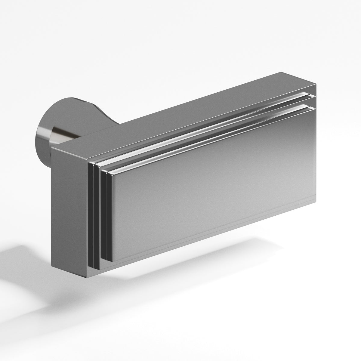 Colonial Bronze 940 Stepped Rectangular T-Knob with Flared Post, 2 in - Graphite
