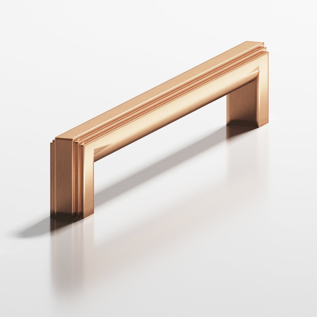 Colonial Bronze 945 Stepped Square Pull with Rounded Back, 7/16 x 1/2 in Cross Section - Satin Bronze