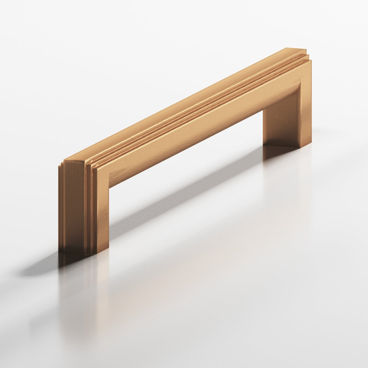 Colonial Bronze 945 Stepped Square Pull with Rounded Back, 7/16 x 1/2 in Cross Section - Matte Satin Bronze