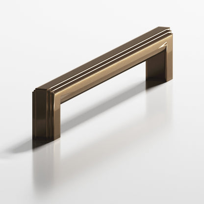 Colonial Bronze 944 Stepped Square Pull with Rounded Back, 1 x 3/4 in Cross Section - Light Statuary Bronze