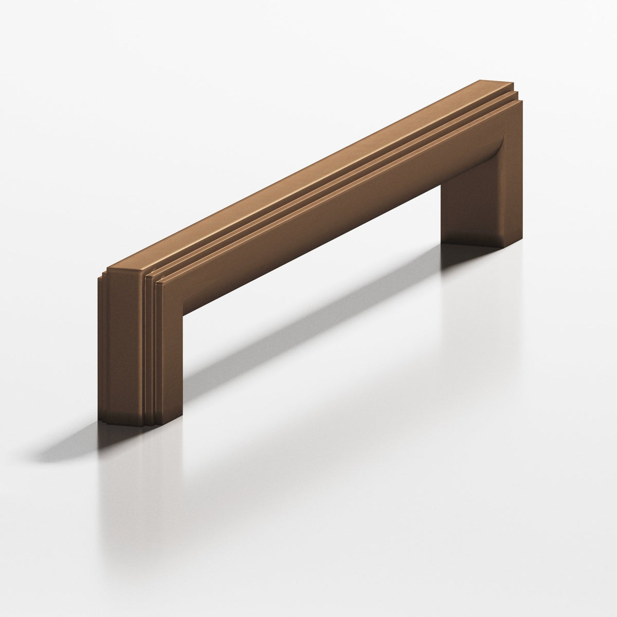 Colonial Bronze 944 Stepped Square Pull with Rounded Back, 1 x 3/4 in Cross Section - Matte Oil Rubbed Bronze