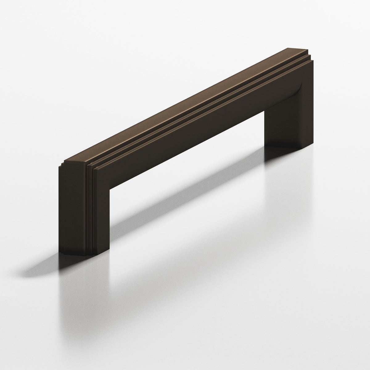 Colonial Bronze 944 Stepped Square Pull with Rounded Back, 1 x 3/4 in Cross Section - Heritage Bronze