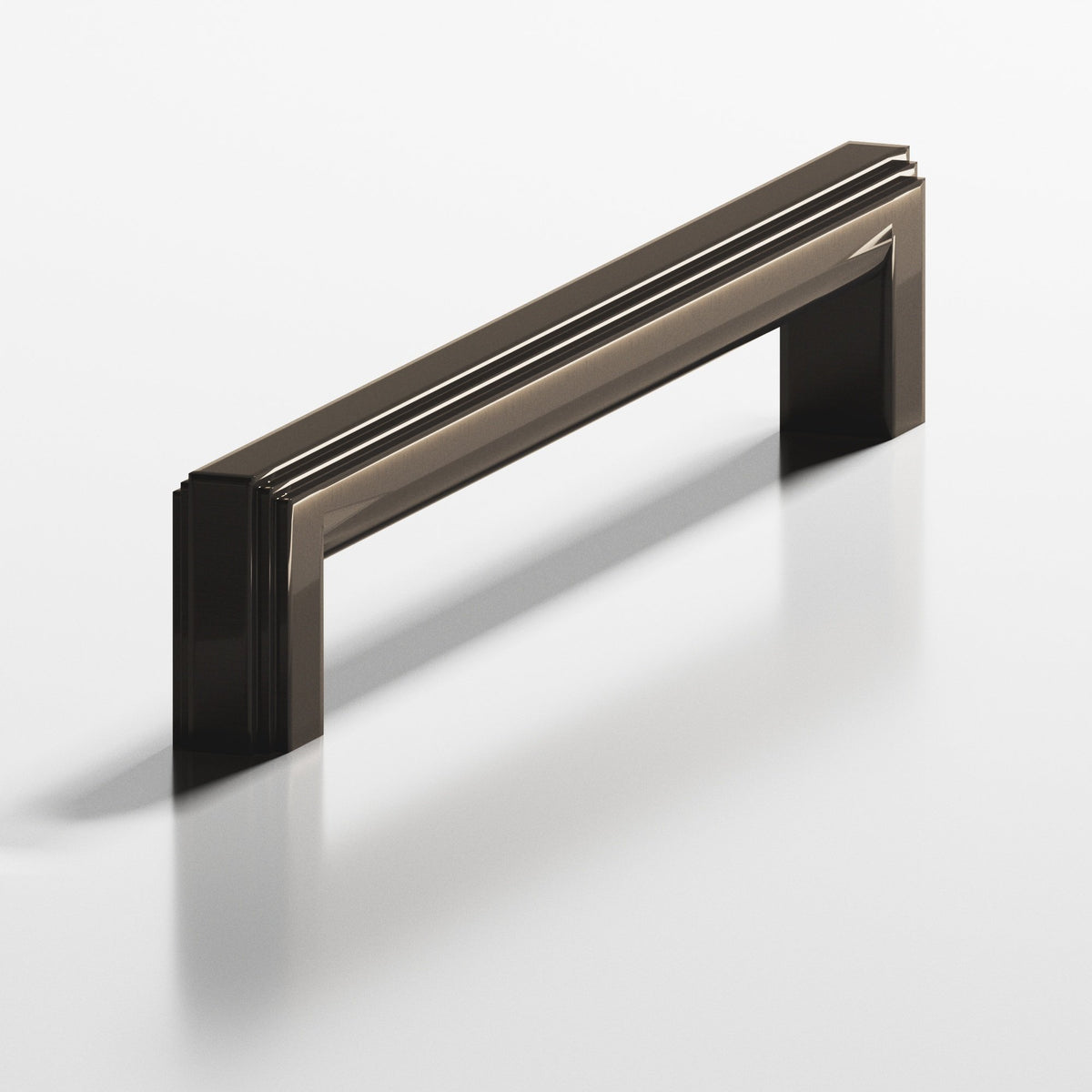 Colonial Bronze 945 Stepped Square Pull with Rounded Back, 7/16 x 1/2 in Cross Section - Dark Statuary Bronze