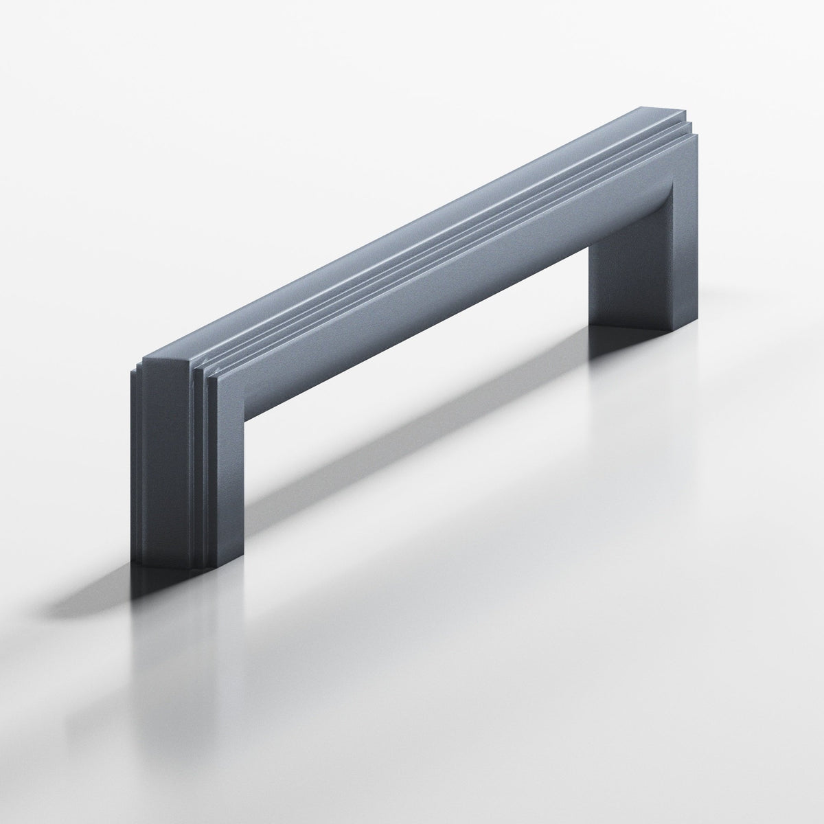 Colonial Bronze 944 Stepped Square Pull with Rounded Back, 1 x 3/4 in Cross Section - Frost Chrome™