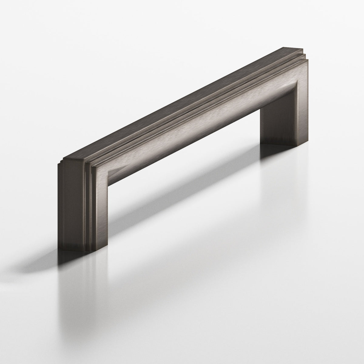 Colonial Bronze 945 Stepped Square Pull with Rounded Back, 7/16 x 1/2 in Cross Section - Pewter