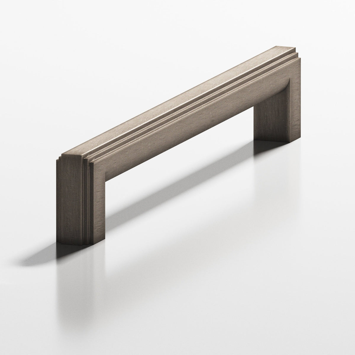 Colonial Bronze 945 Stepped Square Pull with Rounded Back, 7/16 x 1/2 in Cross Section - Distressed Pewter
