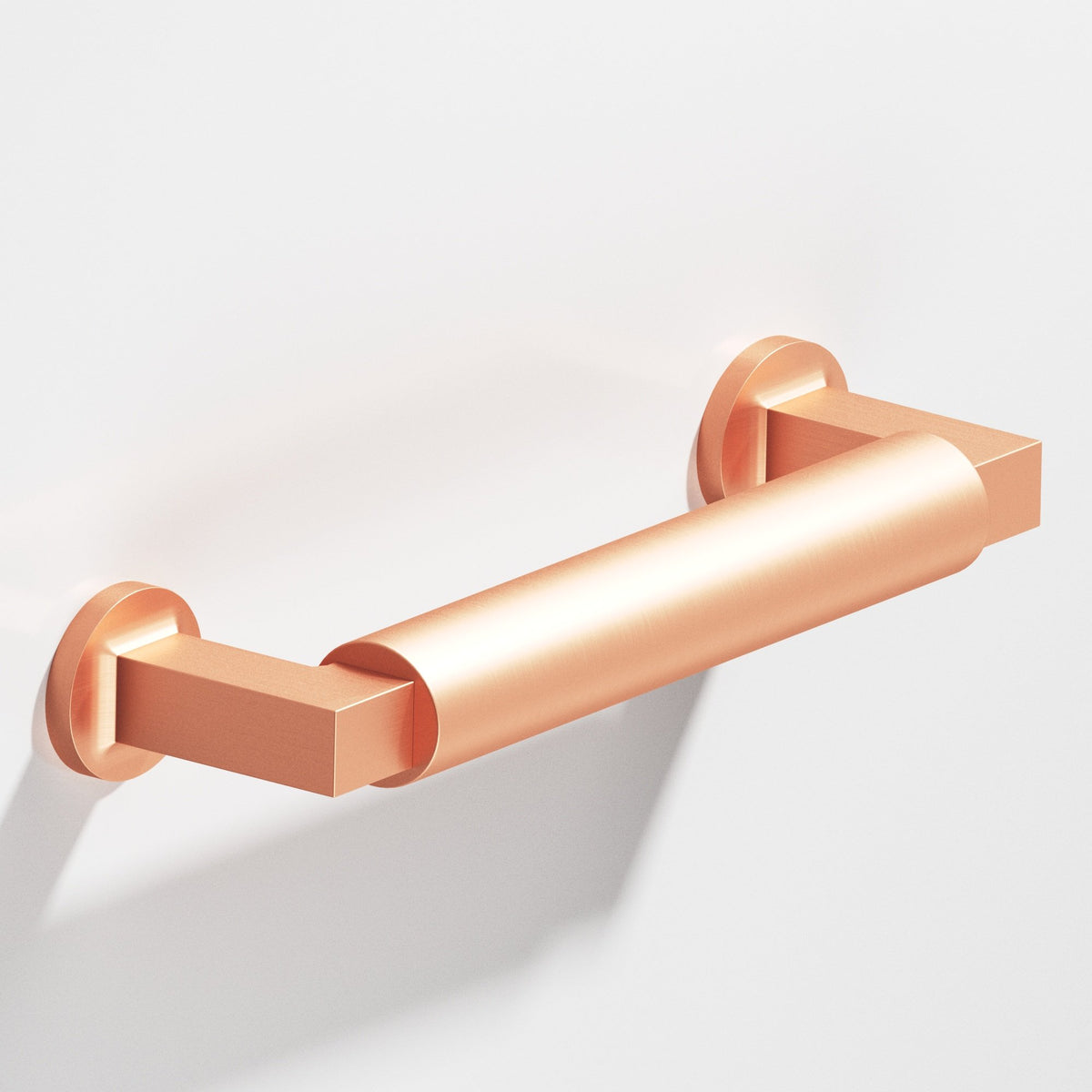 Colonial Bronze 1360 Gropius-Style Pull with Flared Feet, 5/8 in Diameter - Matte Satin Copper