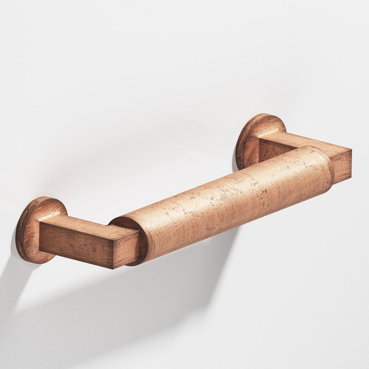 Colonial Bronze 1361 Gropius-Style Pull with Flared Feet, 3/4 in Diameter - Distressed Antique Copper