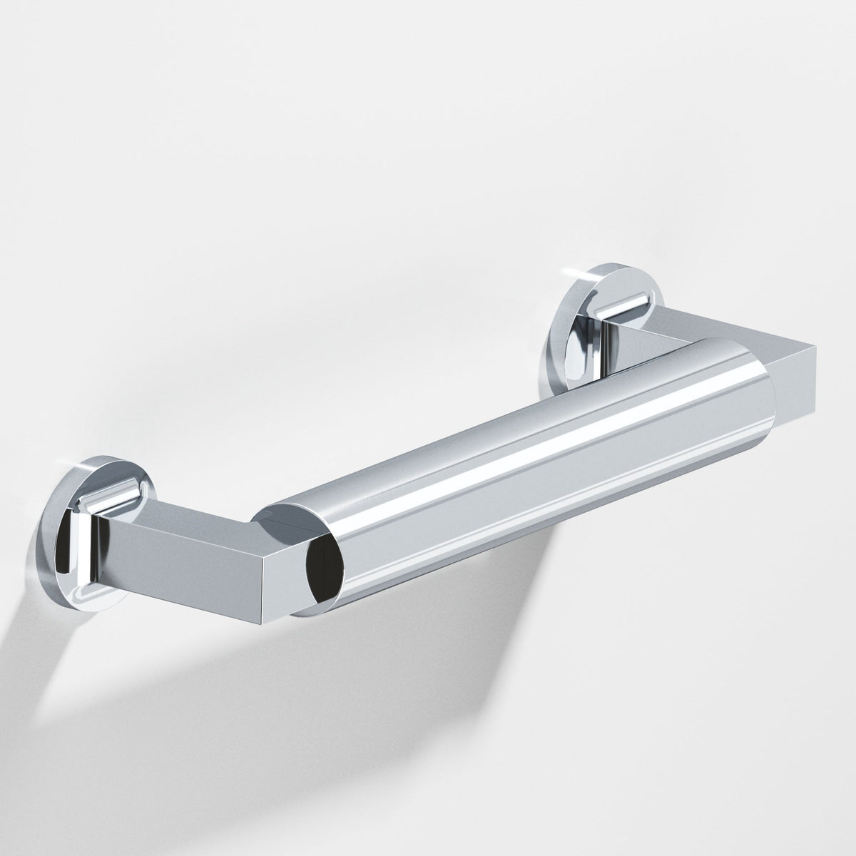 Colonial Bronze 1363 Gropius-Style Appliance and Door Pull with Flared Feet, 1-1/4 in Diameter - Polished Chrome