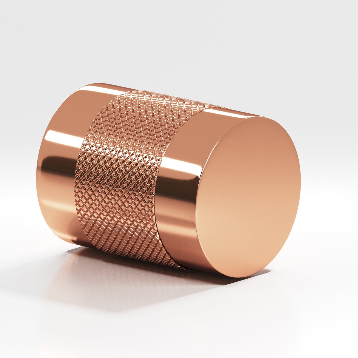 Colonial Bronze 562BB Diamond-Knurled Cylinder Back-to-Back Shower Door Knob Kit, 1-1/4 in Diameter - Polished Copper