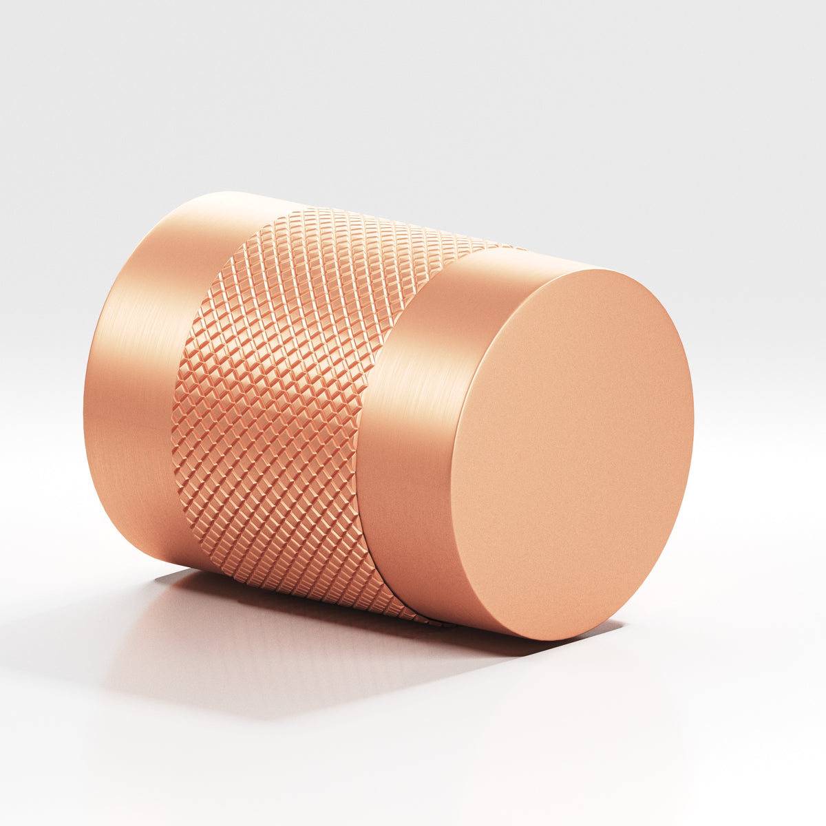Colonial Bronze 560 Diamond-Knurled Cylinder Knob, 3/4 in Diameter - Matte Satin Copper