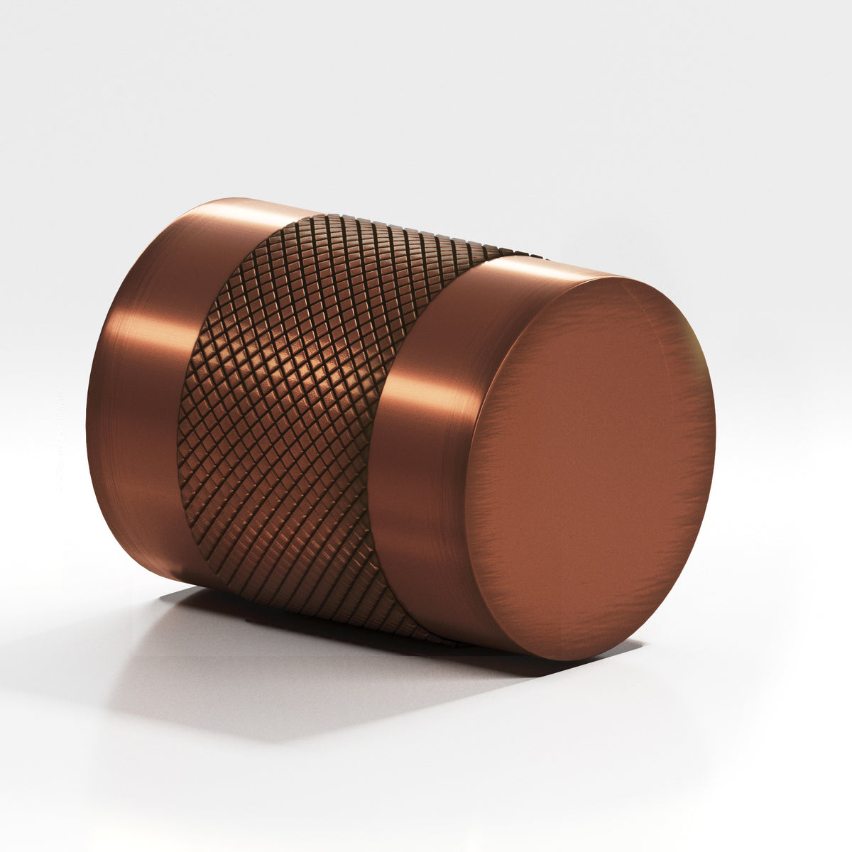 Colonial Bronze 560 Diamond-Knurled Cylinder Knob, 3/4 in Diameter - Matte Antique Copper
