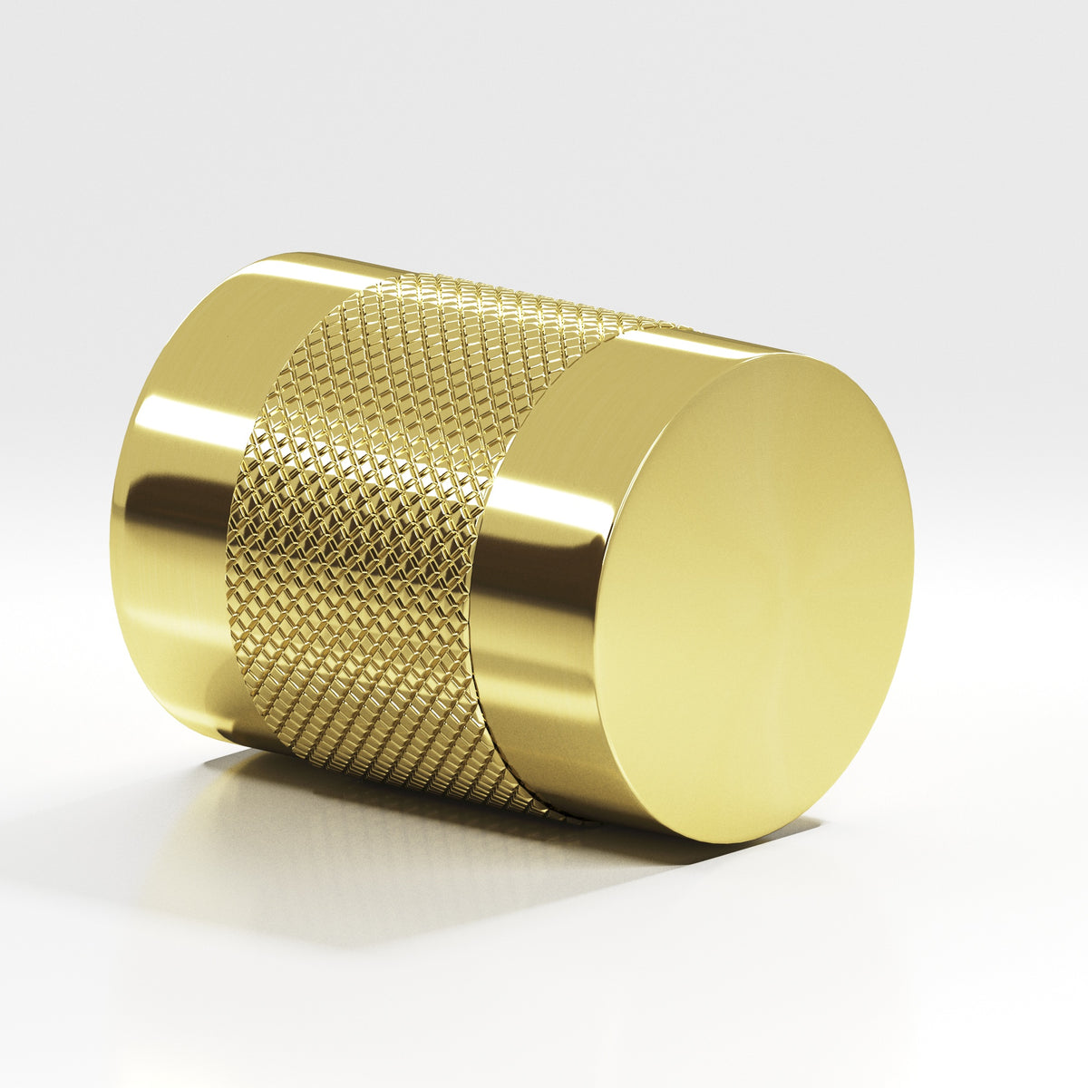 Colonial Bronze 562BB Diamond-Knurled Cylinder Back-to-Back Shower Door Knob Kit, 1-1/4 in Diameter - Unlacquered Polished Brass