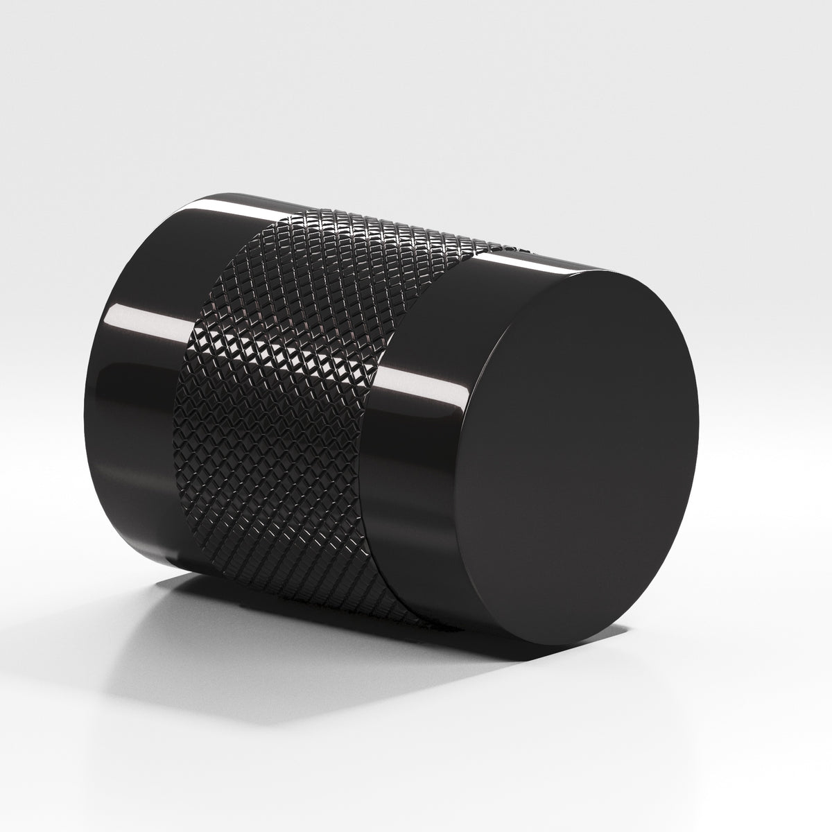 Colonial Bronze 562BB Diamond-Knurled Cylinder Back-to-Back Shower Door Knob Kit, 1-1/4 in Diameter - Satin Black