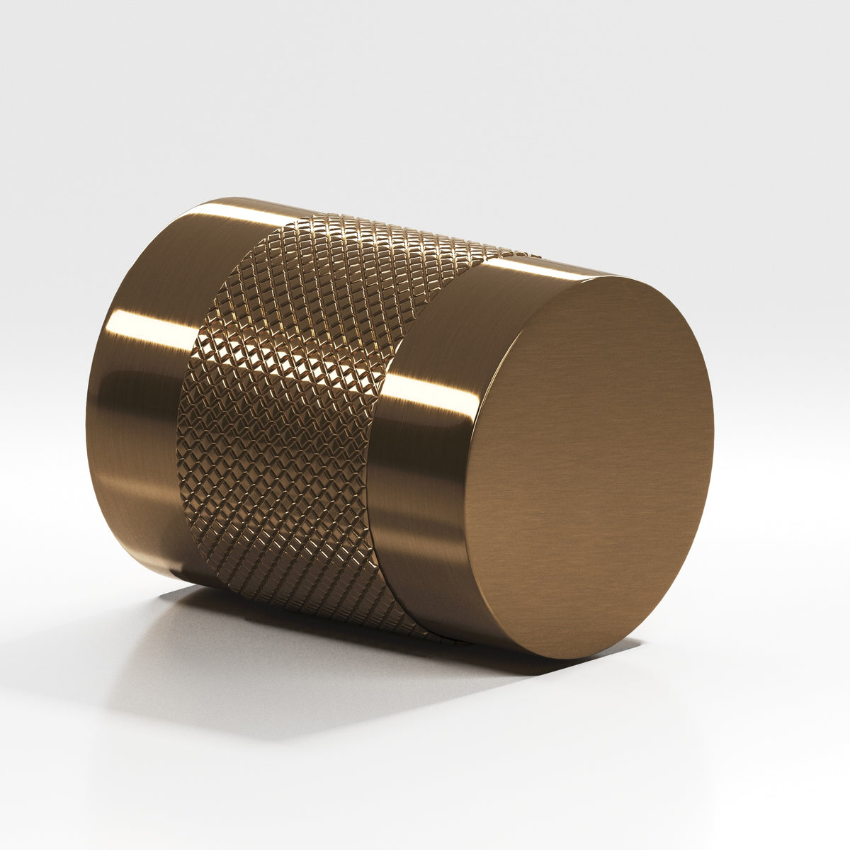 Colonial Bronze 560 Diamond-Knurled Cylinder Knob, 3/4 in Diameter - Light Statuary Bronze