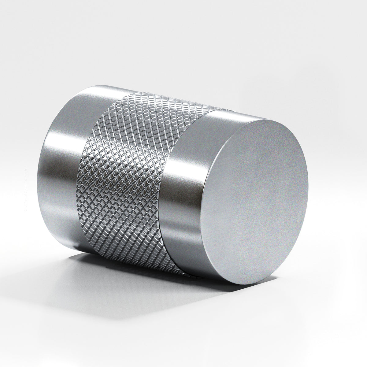 Colonial Bronze 560 Diamond-Knurled Cylinder Knob, 3/4 in Diameter - Satin Chrome