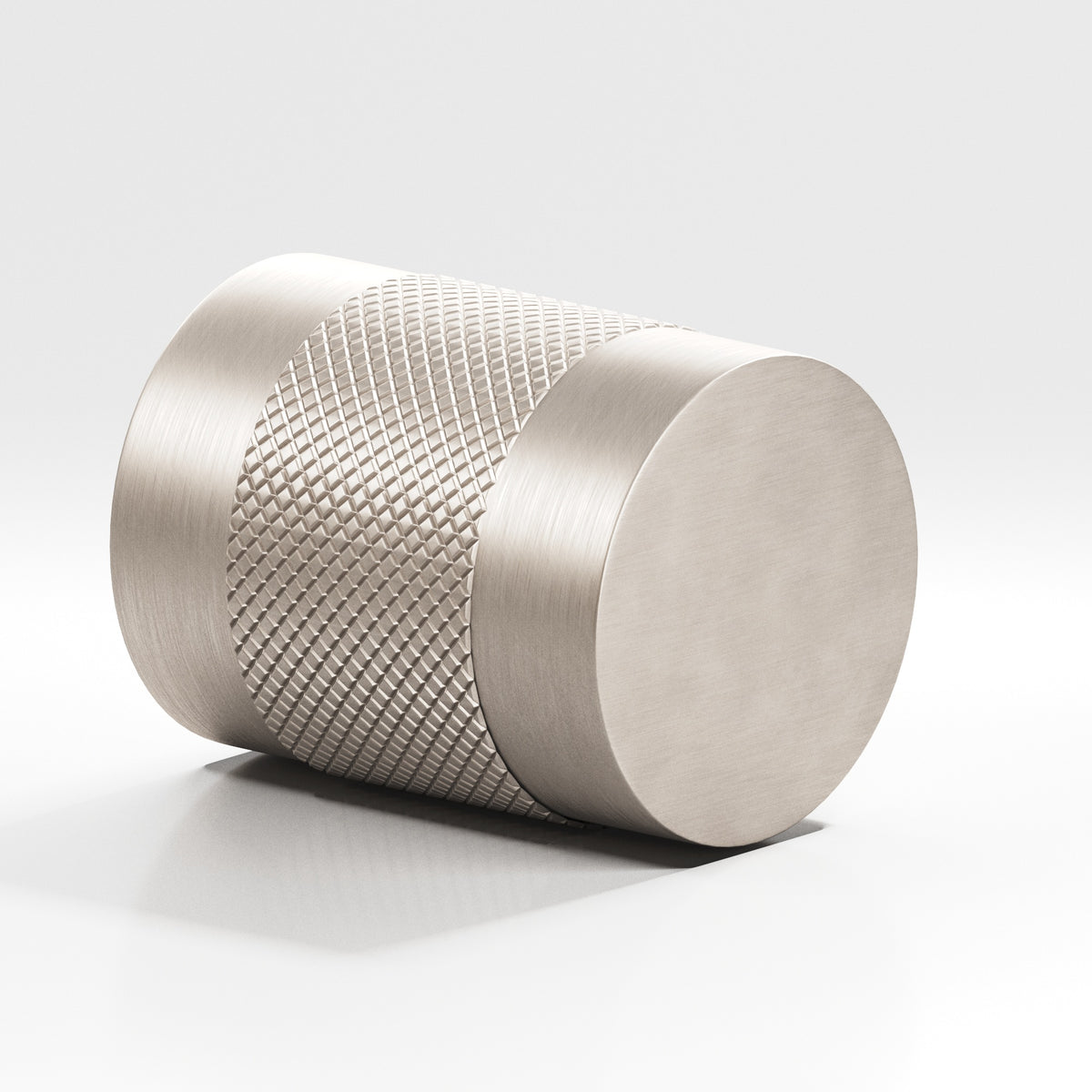 Colonial Bronze 560 Diamond-Knurled Cylinder Knob, 3/4 in Diameter - Matte Satin Nickel