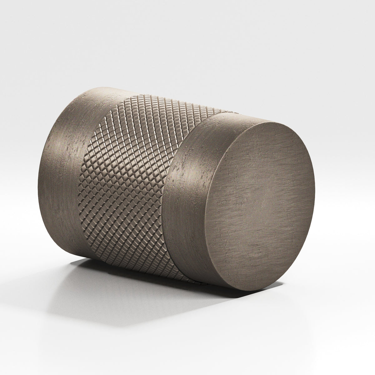 Colonial Bronze 562 Diamond-Knurled Cylinder Knob, 1-1/4 in Diameter - Distressed Pewter