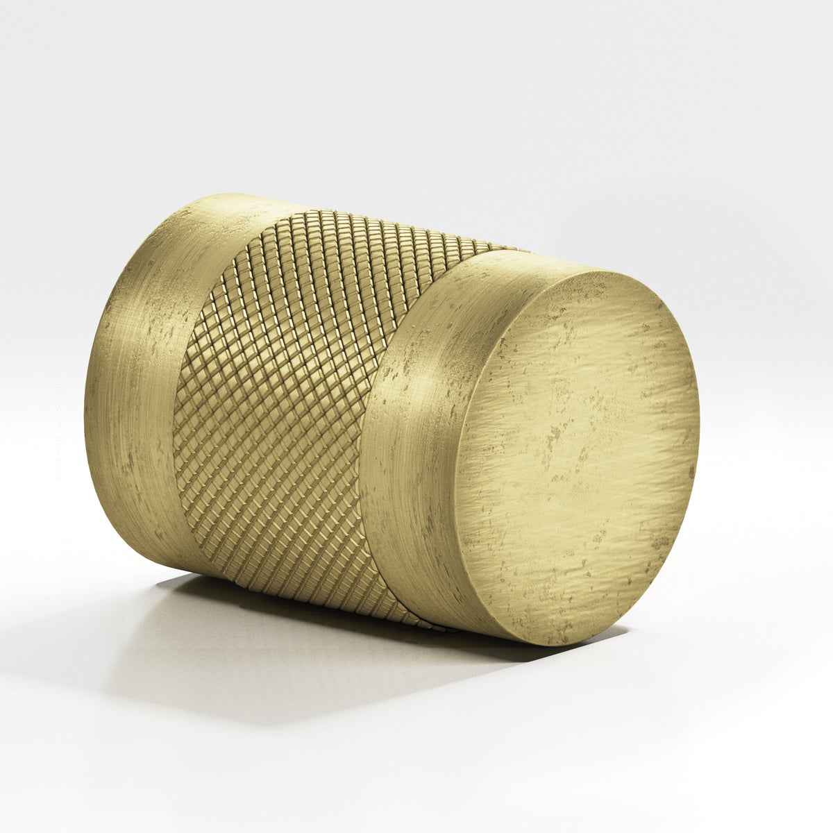 Colonial Bronze 562BB Diamond-Knurled Cylinder Back-to-Back Shower Door Knob Kit, 1-1/4 in Diameter - Distressed Antique Brass