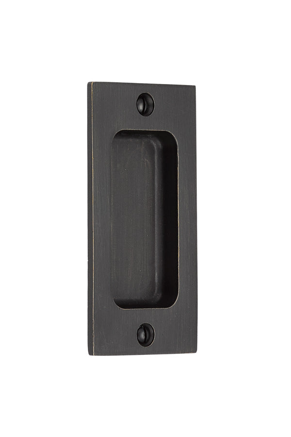 Sandcast Bronze Rustic Modern Rectangular Flush Pull