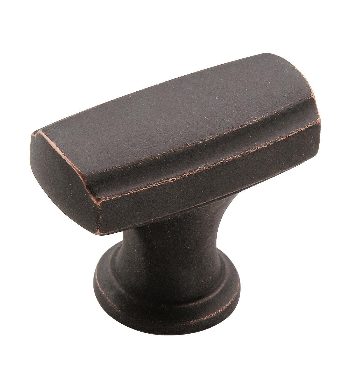 Amerock Highland Ridge Knob - 1-3/8 inch (35mm) Length - Dark Oiled Bronze