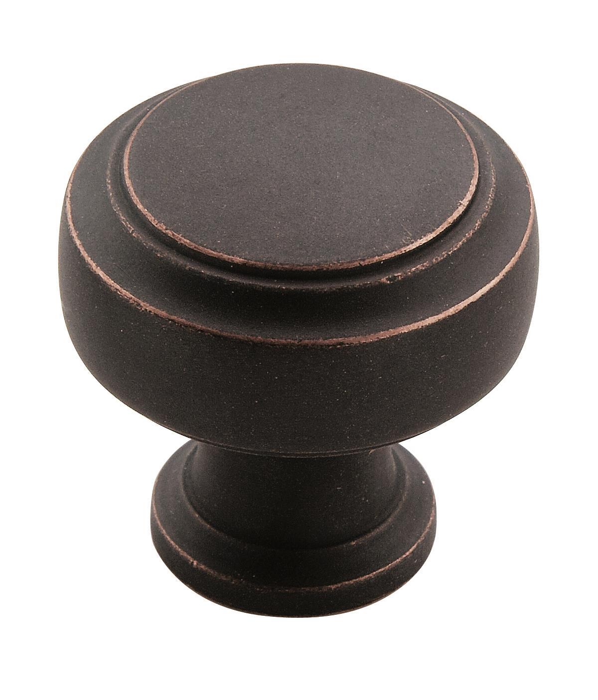 Amerock Highland Ridge Knob - 1-3/16 inch (30mm) Diameter - Dark Oiled Bronze