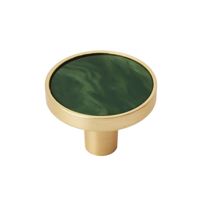 Amerock Accents Cabinet Knob - Gold/Emerald Green
