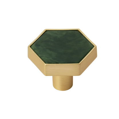 Amerock Accents Cabinet Knob - Gold/Emerald Green
