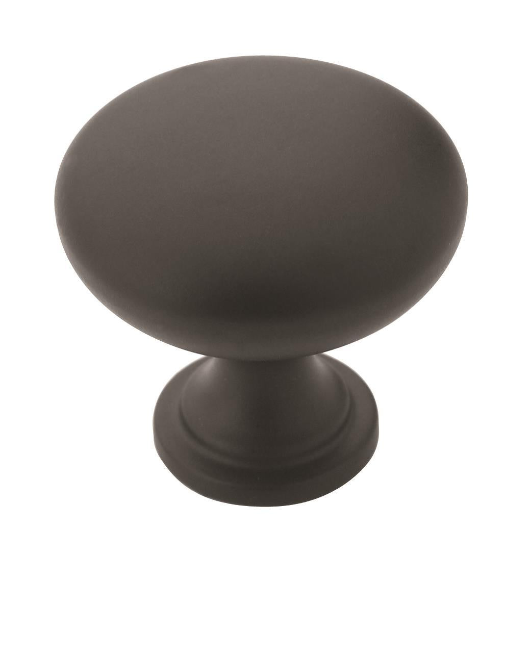 Amerock Edona Knob - 1-1/4 inch (32mm) Diameter - Matte Black