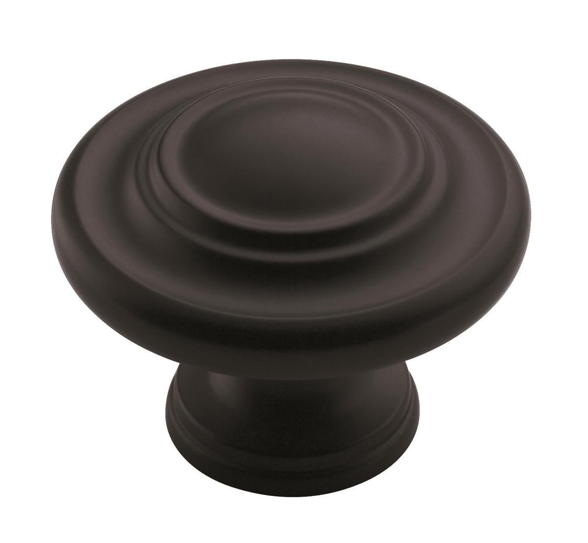 Amerock Inspirations Knob - 1-3/4 inch (44mm) Diameter - Matte Black