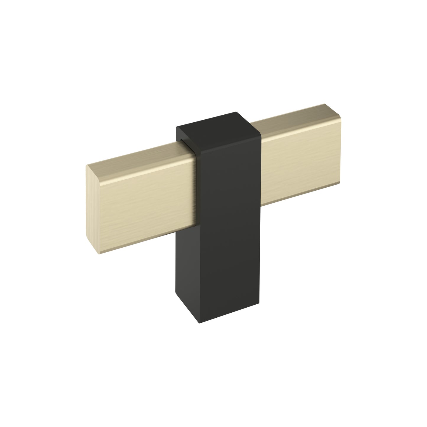 Amerock Mulino Knob - 2-3/8 inch (60mm) Length - Golden Champagne/Matte Black