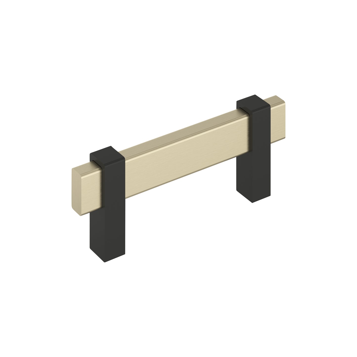 Amerock Mulino Pull - 3 inch (76mm) CTC - Golden Champagne/Matte Black