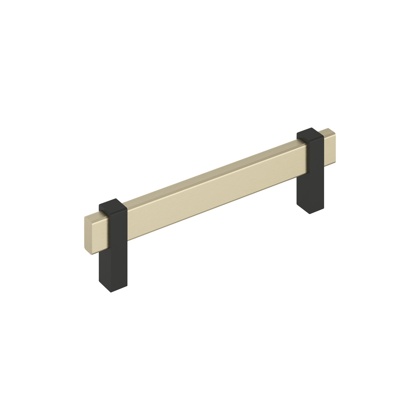 Amerock Mulino Pull - 5-1/16 inch (128mm) CTC - Golden Champagne/Matte Black