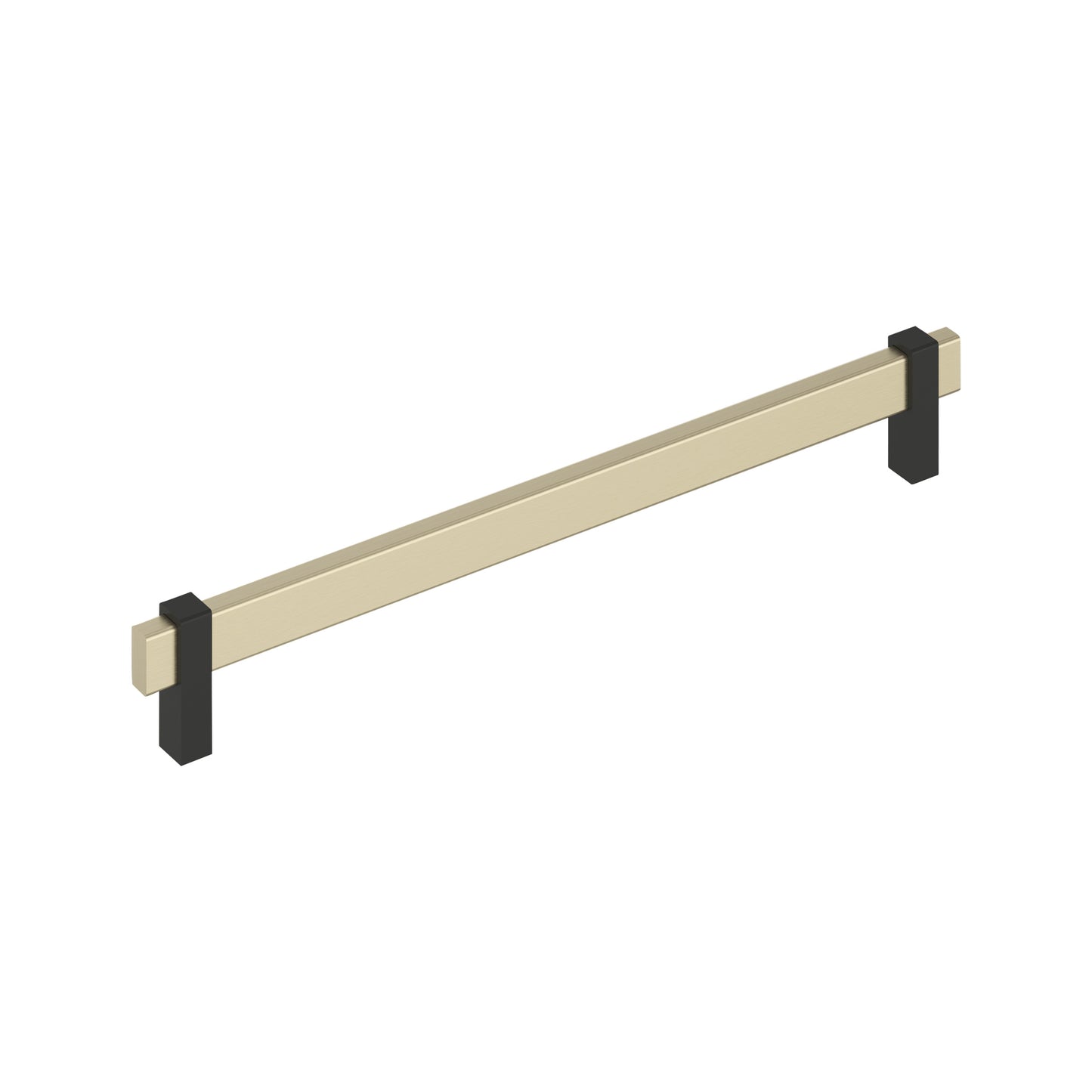 Amerock Mulino Pull - 10-1/16 inch (256mm) CTC - Golden Champagne/Matte Black