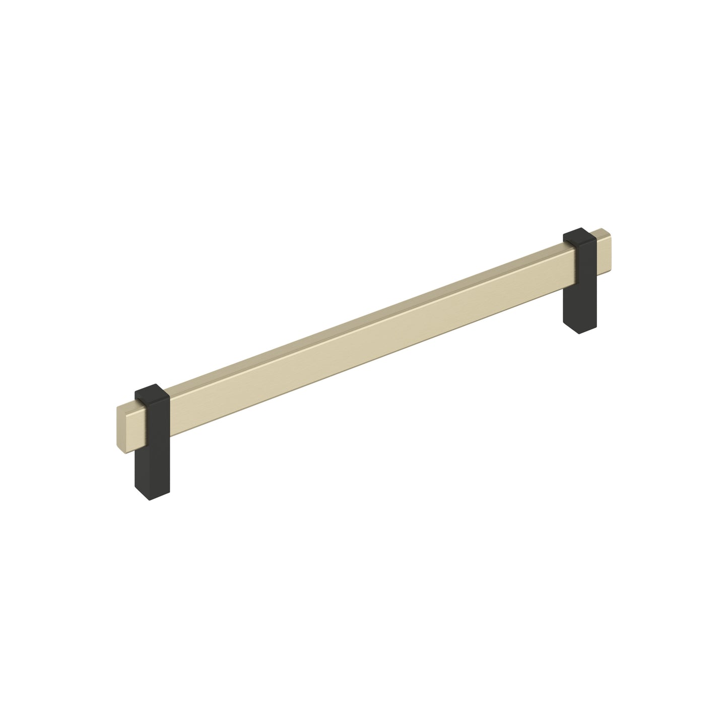 Amerock Mulino Pull - 8-13/16 inch (224mm) CTC - Golden Champagne/Matte Black