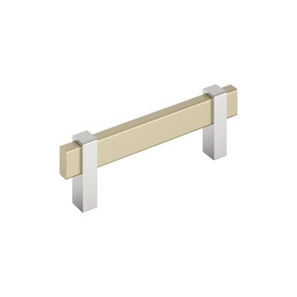Amerock Mulino Cabinet Pull - Golden Champagne/Polished Chrome