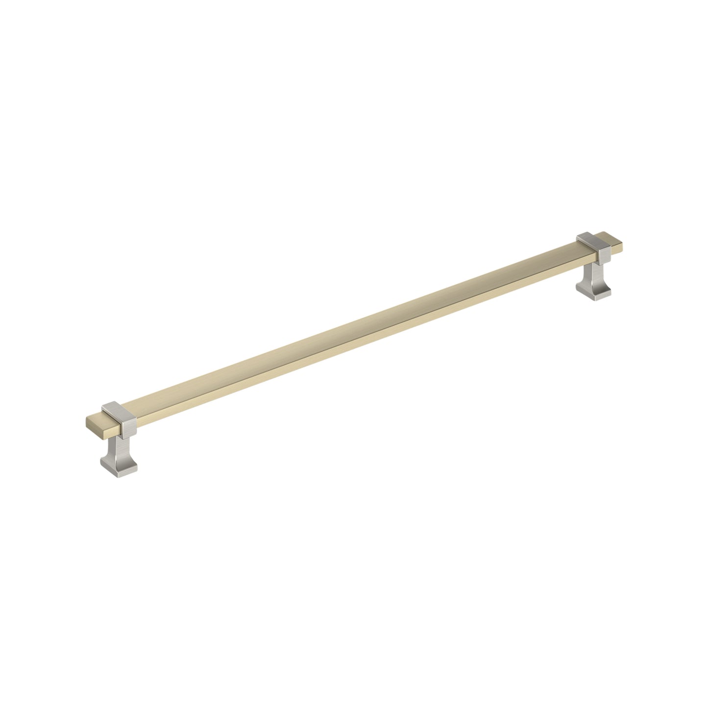 Amerock Overton Pull - 12-5/8 inch (320mm) CTC - Golden Champagne/Satin Nickel
