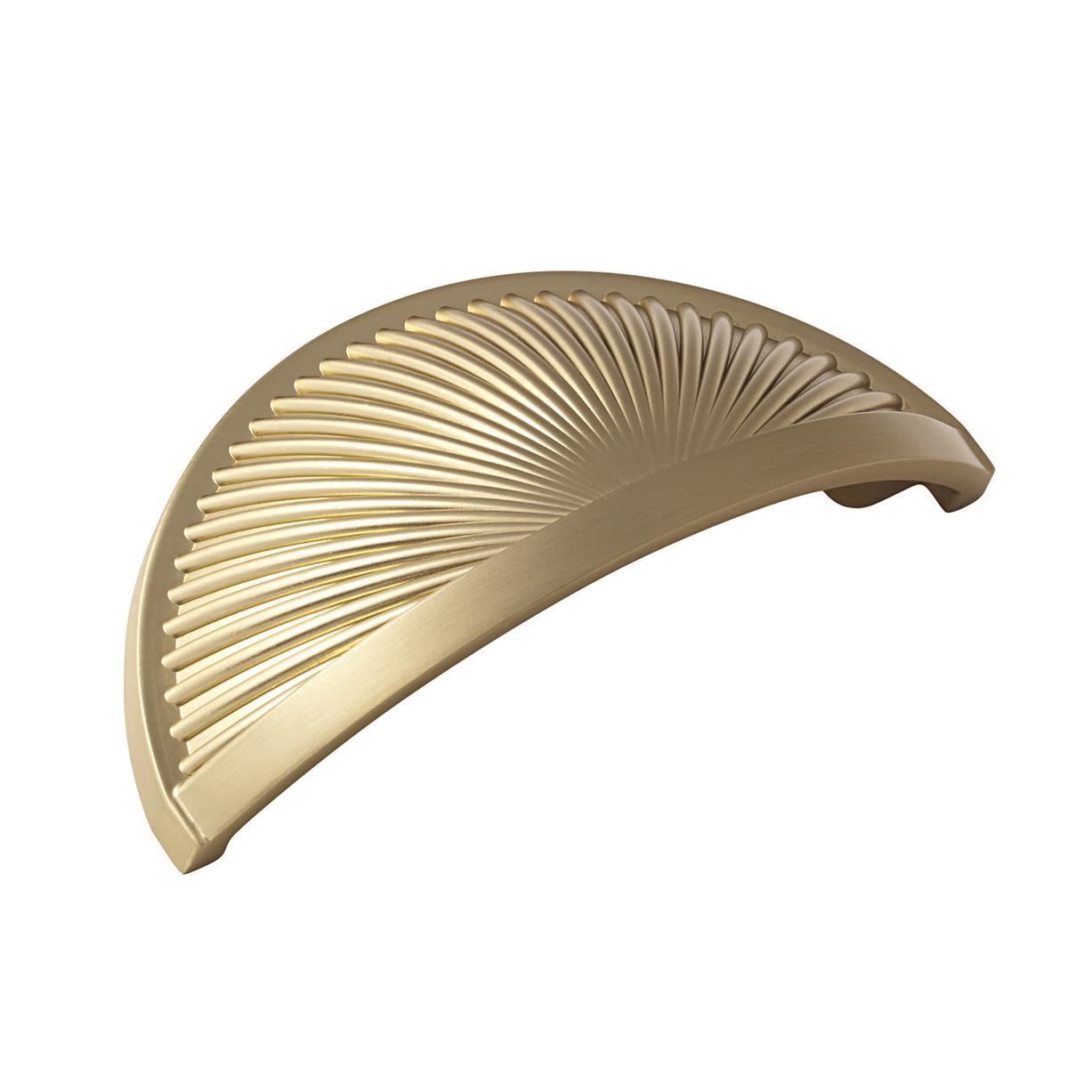 Amerock Sea Grass Cup Pull - 3 inch (76mm) CTC - Golden Champagne
