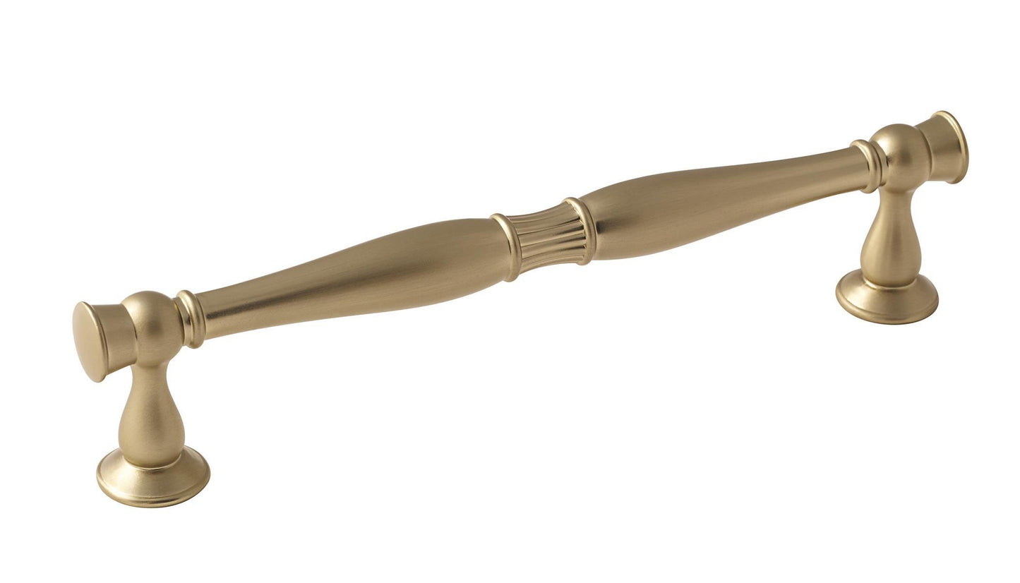 Amerock Crawford Pull - 6-5/16 inch (160mm) CTC - Golden Champagne