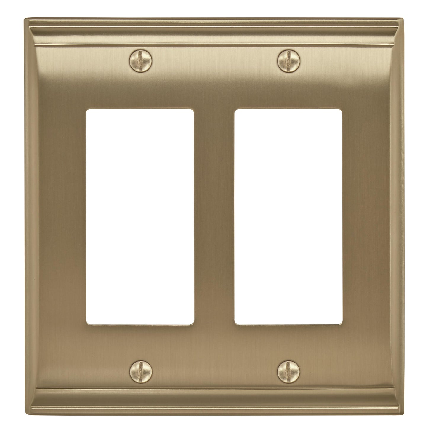 Amerock Candler Wall Plate - 2 Rocker - Golden Champagne
