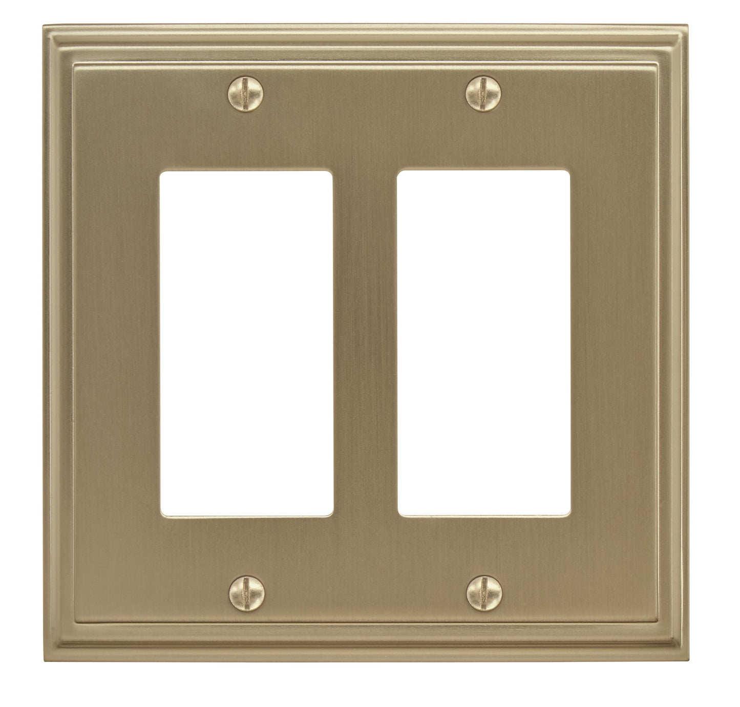Amerock Mulholland Wall Plate - 2 Rocker - Golden Champagne