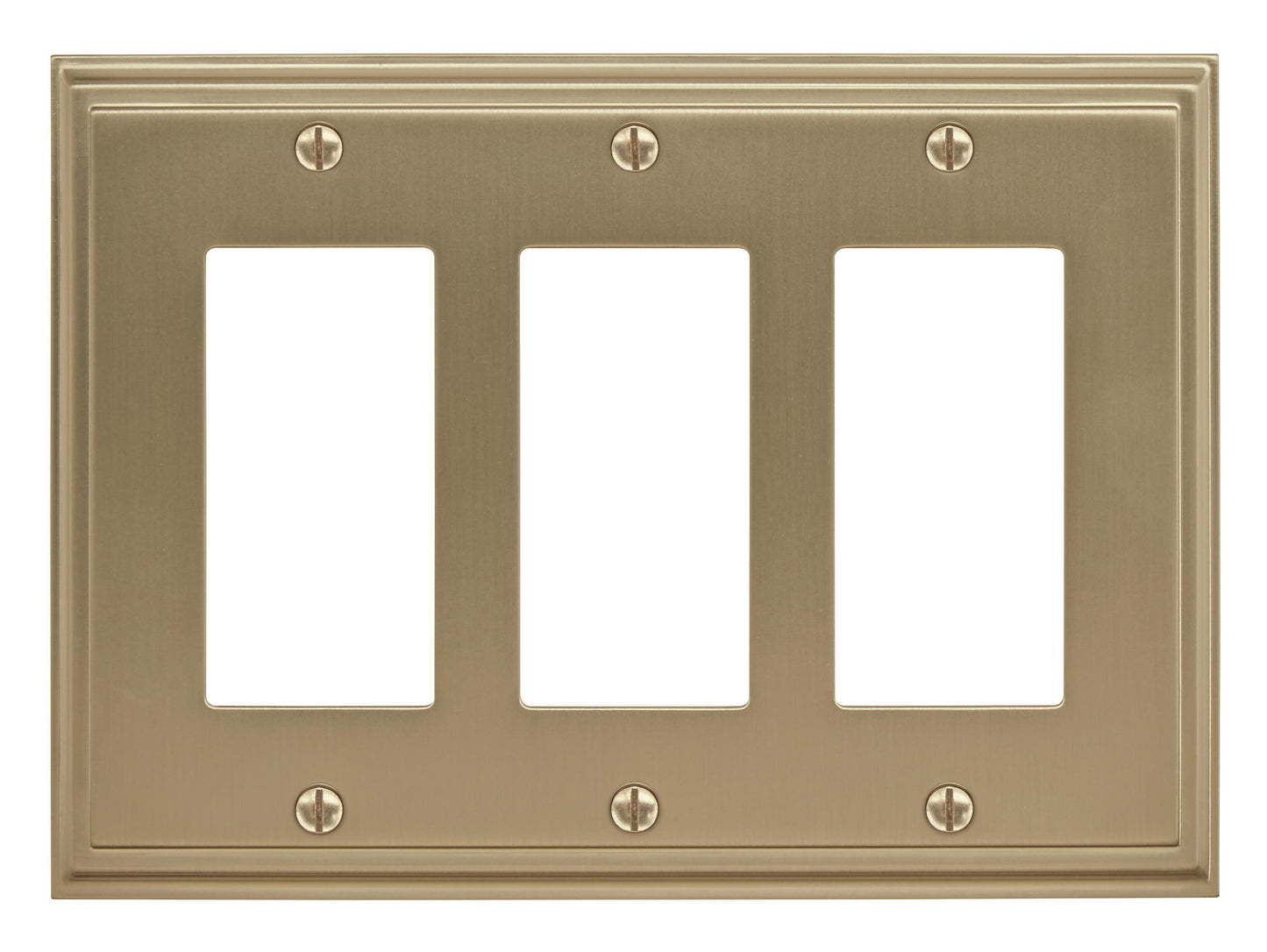 Amerock Mulholland Wall Plate - 3 Rocker - Golden Champagne