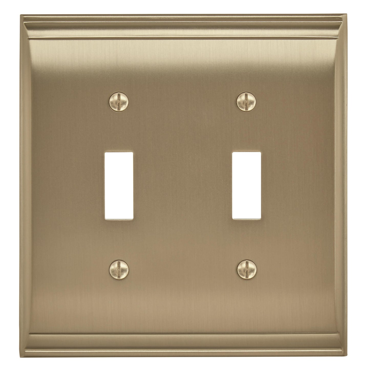 Amerock Candler Wall Plate - 2 Toggle - Golden Champagne